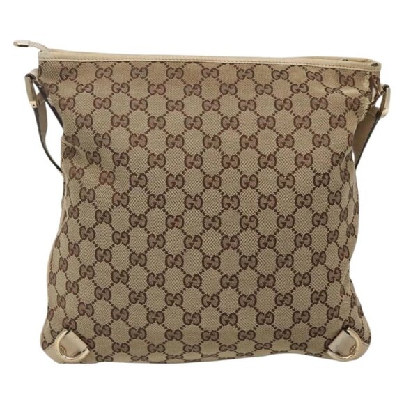 GUCCI GG Canvas Abbey Shoulder Bag Beige Gold 131326 Auth SW1474 - Picture 2 of 16